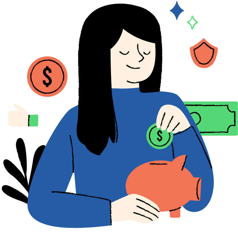 Individual Saving Money